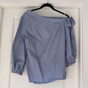 Banana Republic Off Shoulder 3/4 Sleeve Blouse - Size S - Light Blue